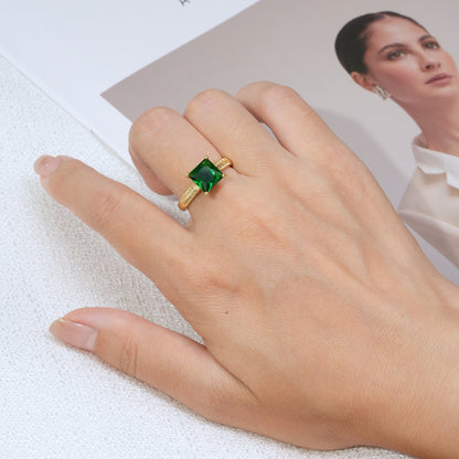 Princess Square Gemstone Rings for Everyday Wear