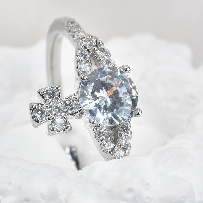 Princess Crown Engagement Ring