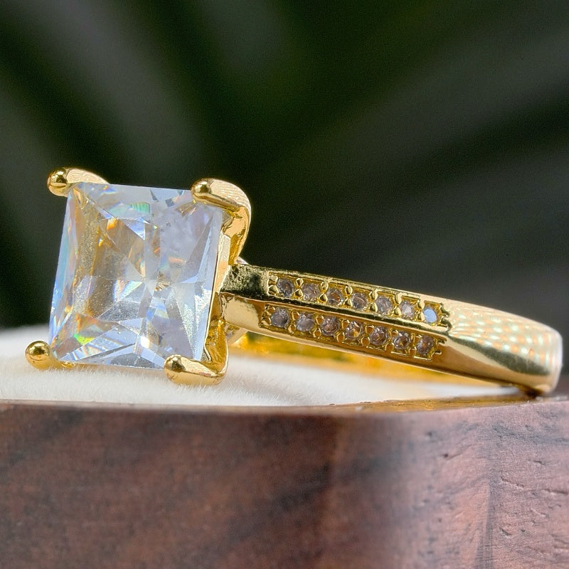 Princess Square Gemstone Rings for Everyday Wear