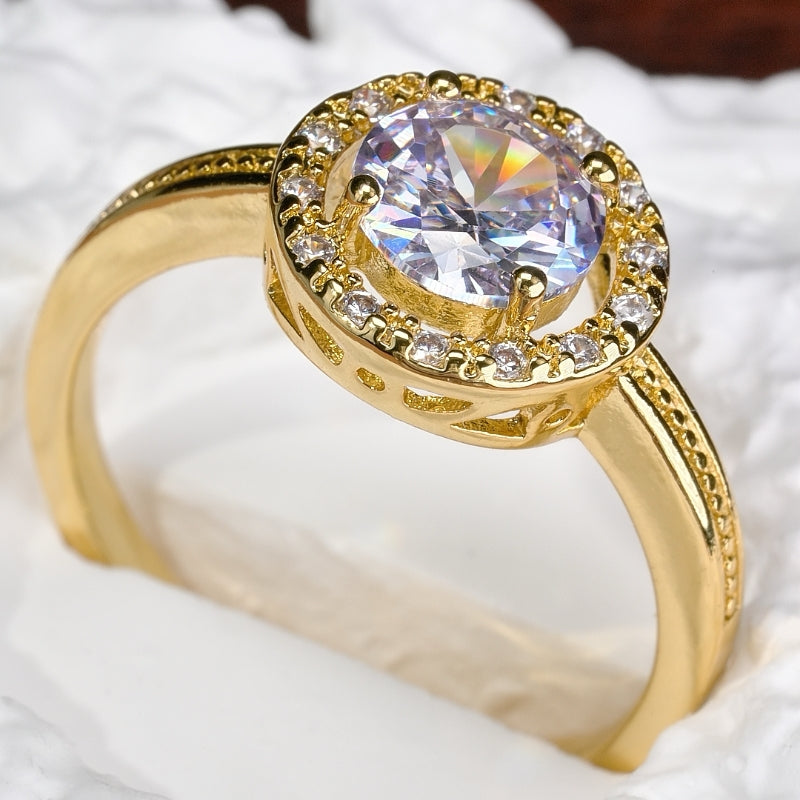 Mysterious Elegant Round Stone Ring