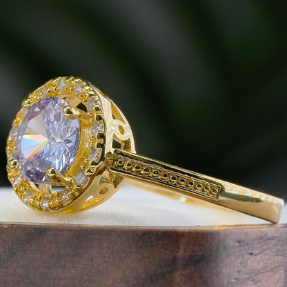 Mysterious Elegant Round Stone Ring