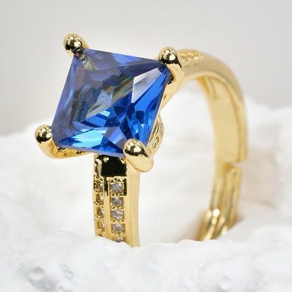 Princess Square Gemstone Rings for Everyday Wear