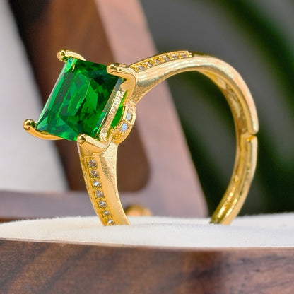 Princess Square Gemstone Rings for Everyday Wear