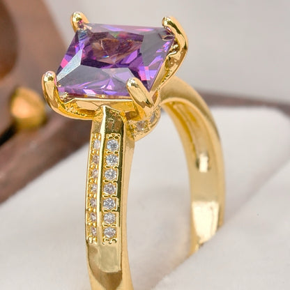 Princess Square Gemstone Rings for Everyday Wear